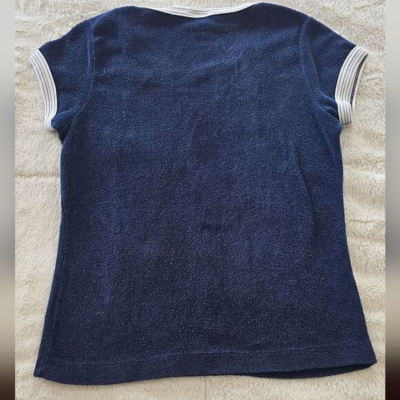 Blue and White Short Sleeve Tee - Picture 2 of 3